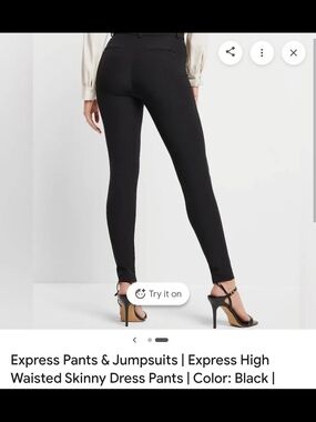 Express High-Waisted Skinny Dress Pants - Black